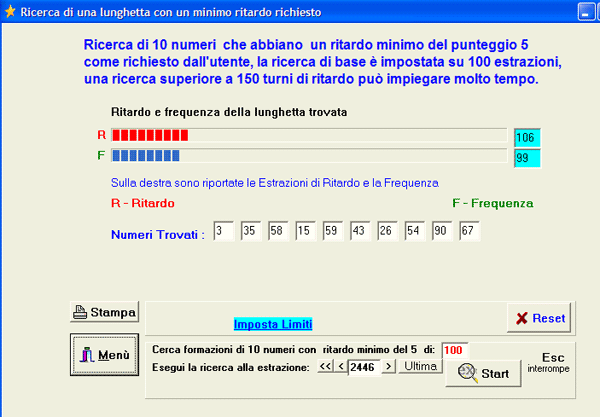 statistica ritardatari 10elotto